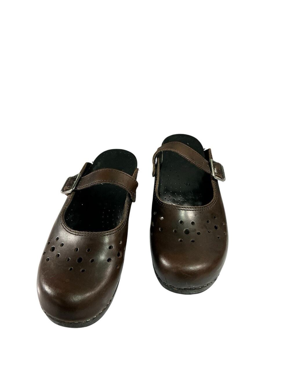 Dansko Brown Mary Jane Slip On Clogs Women’s Size EU 39 US 8.5/9